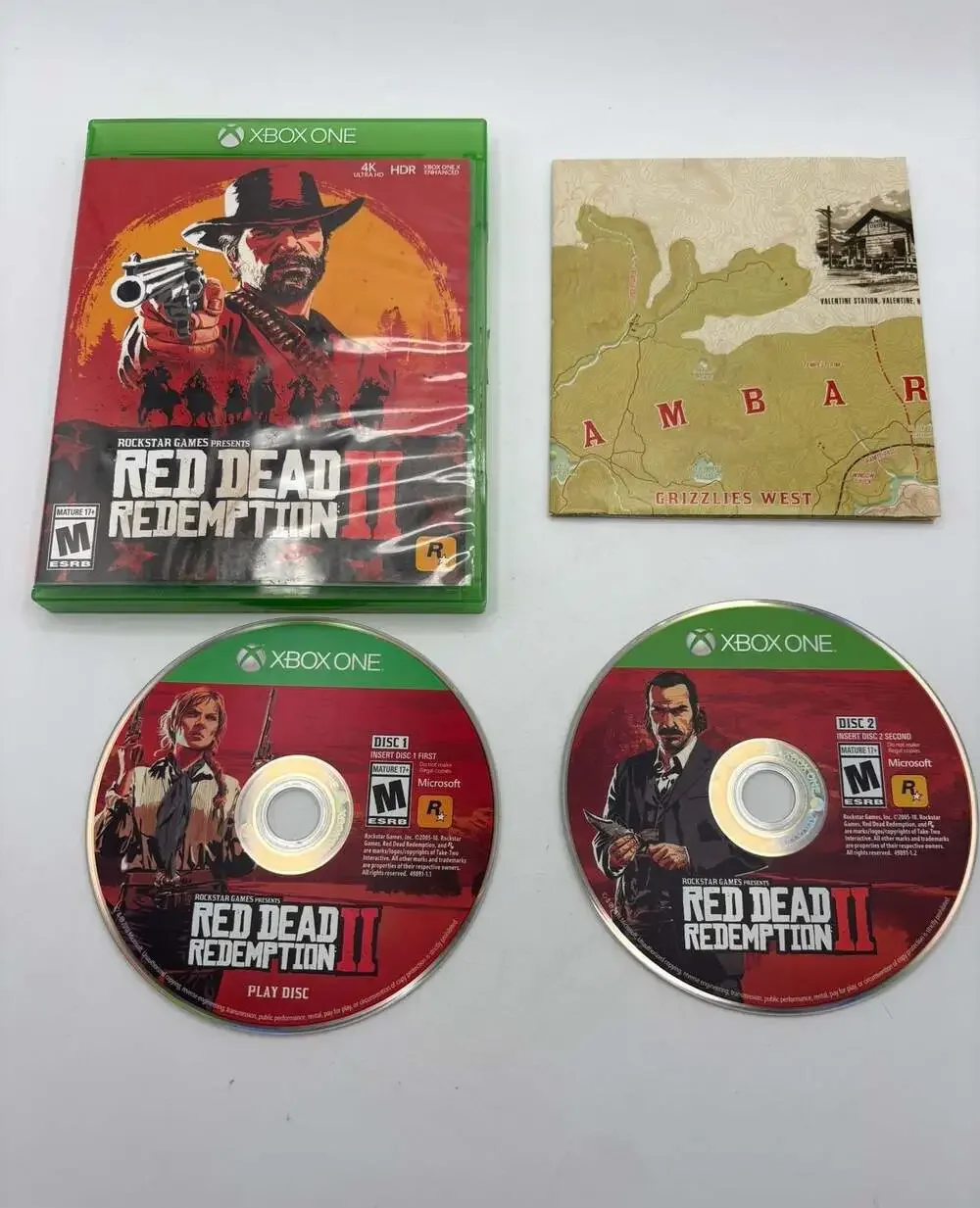 Red Dead Redemption II (Xbox One) Complete with Map